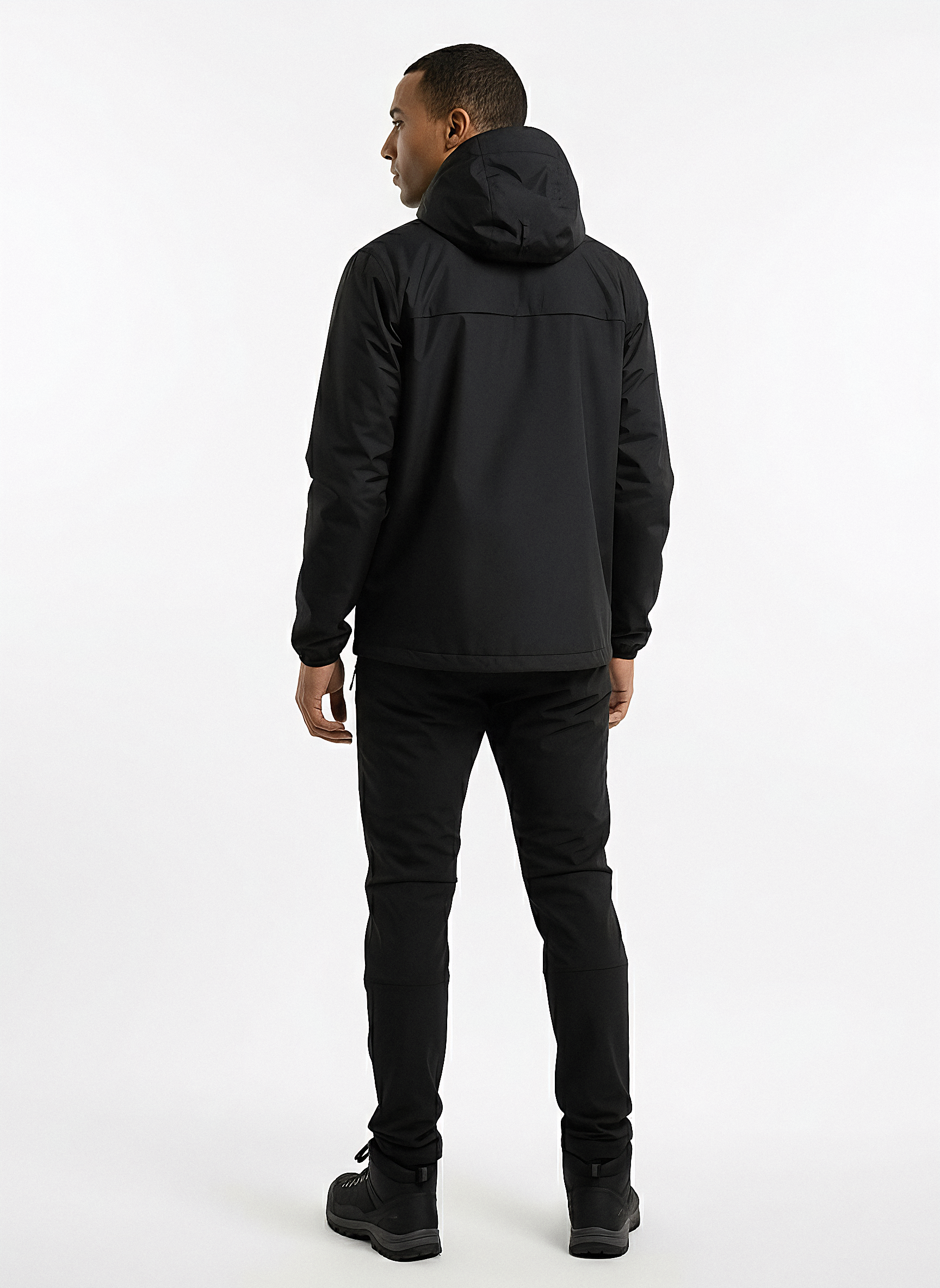 Hooded Windbreaker | Jet Black