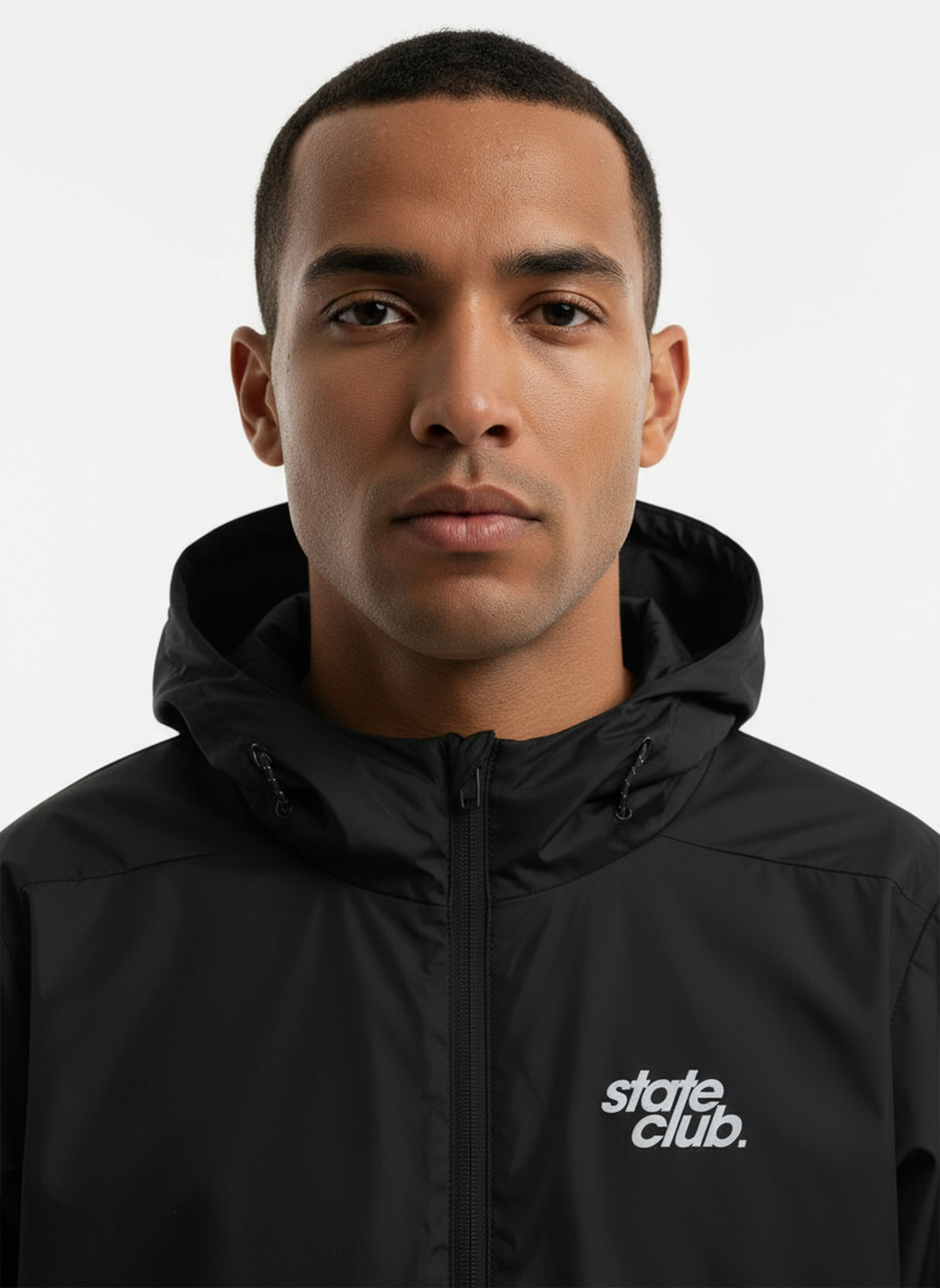Hooded Windbreaker | Jet Black