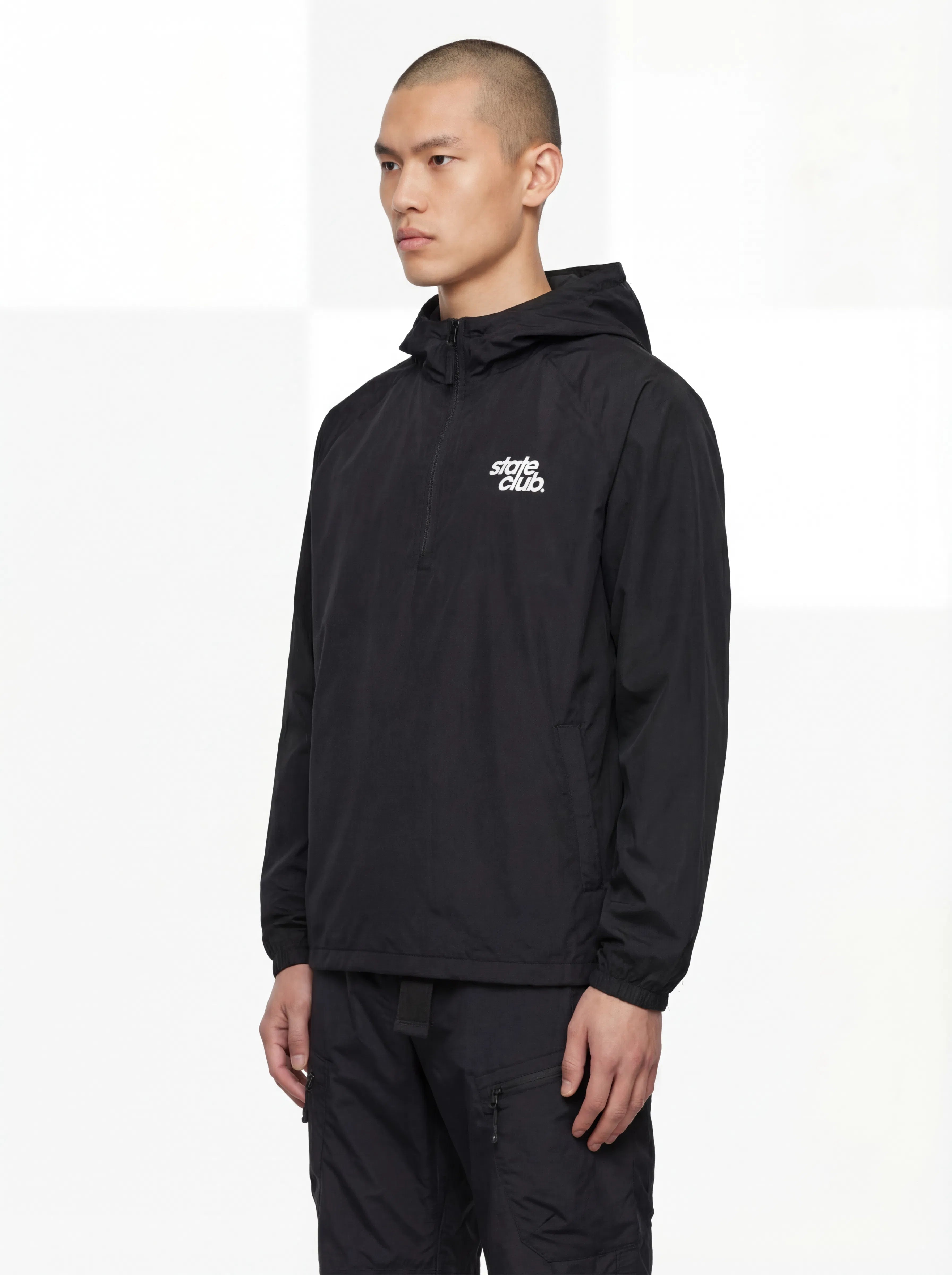 Hooded Windbreaker | Jet Black