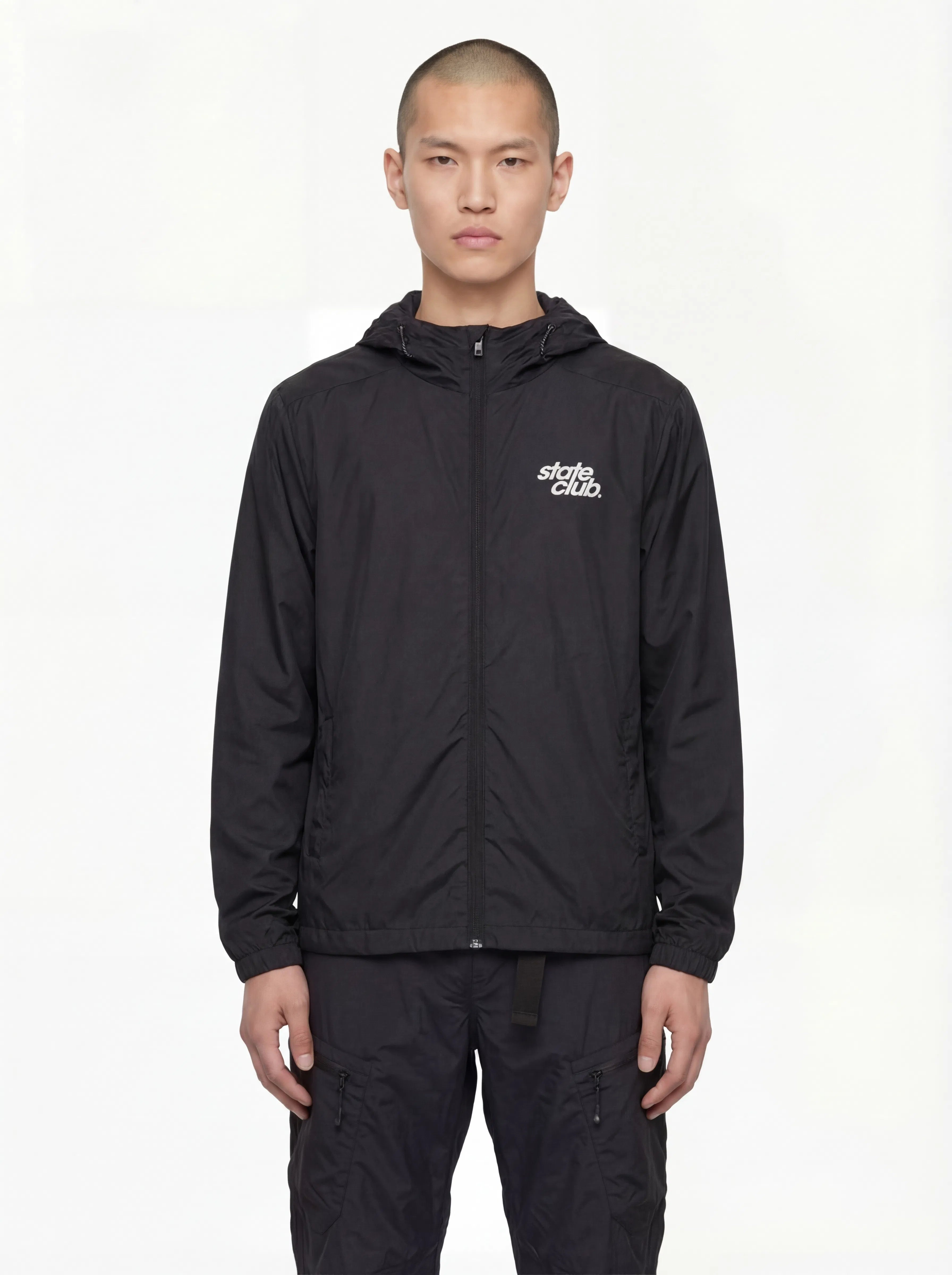 Hooded Windbreaker | Jet Black