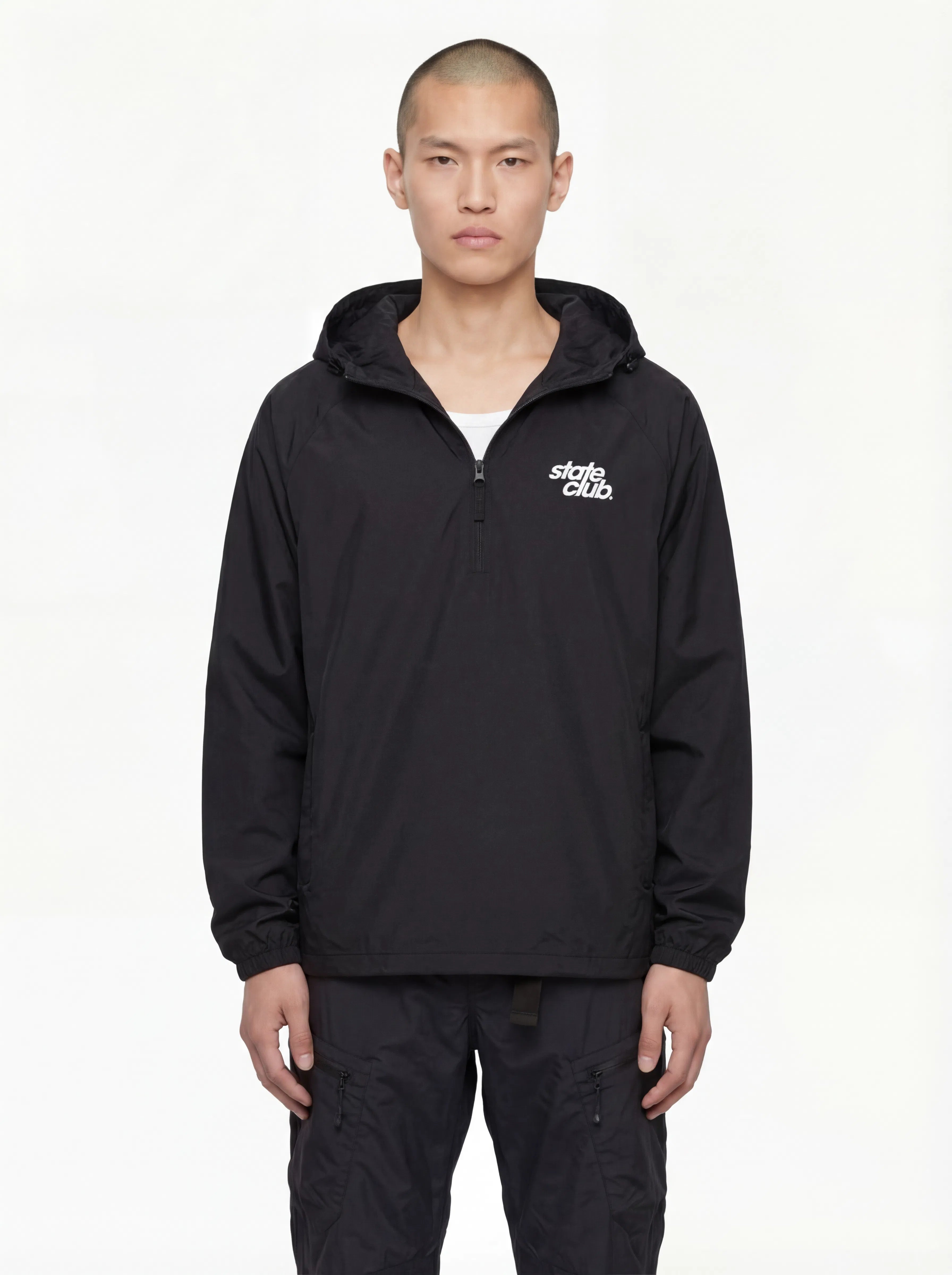 Hooded Windbreaker | Jet Black